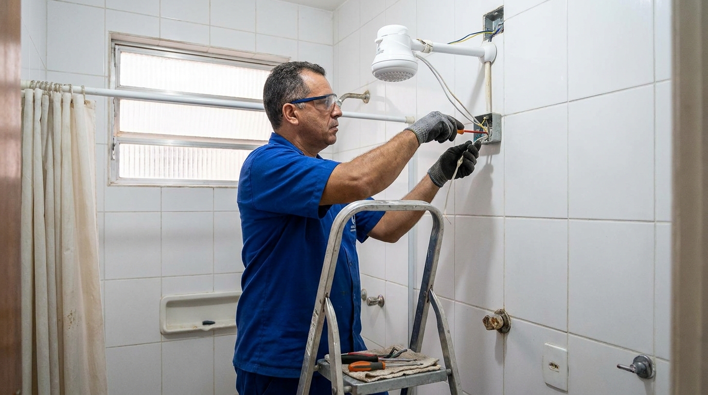 Instalacao de chuveiro eletrico em Limeira‑SP