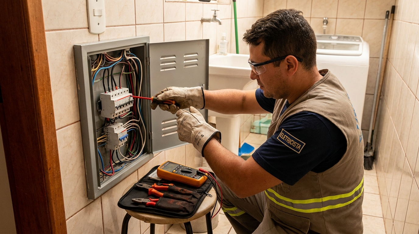 Instalacao de disjuntor residencial em Limeira‑SP