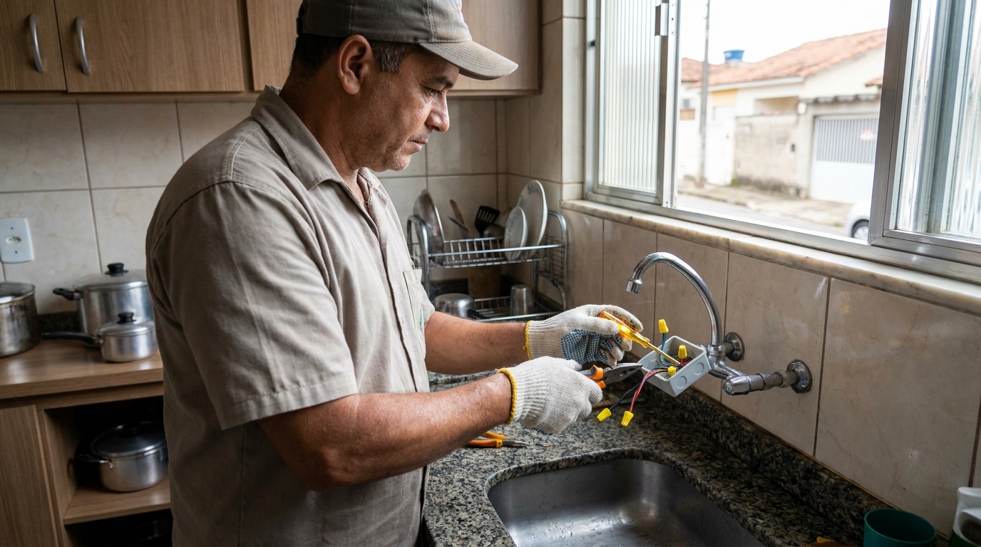 Instalacao de torneira eletrica profissional em Limeira‑SP
