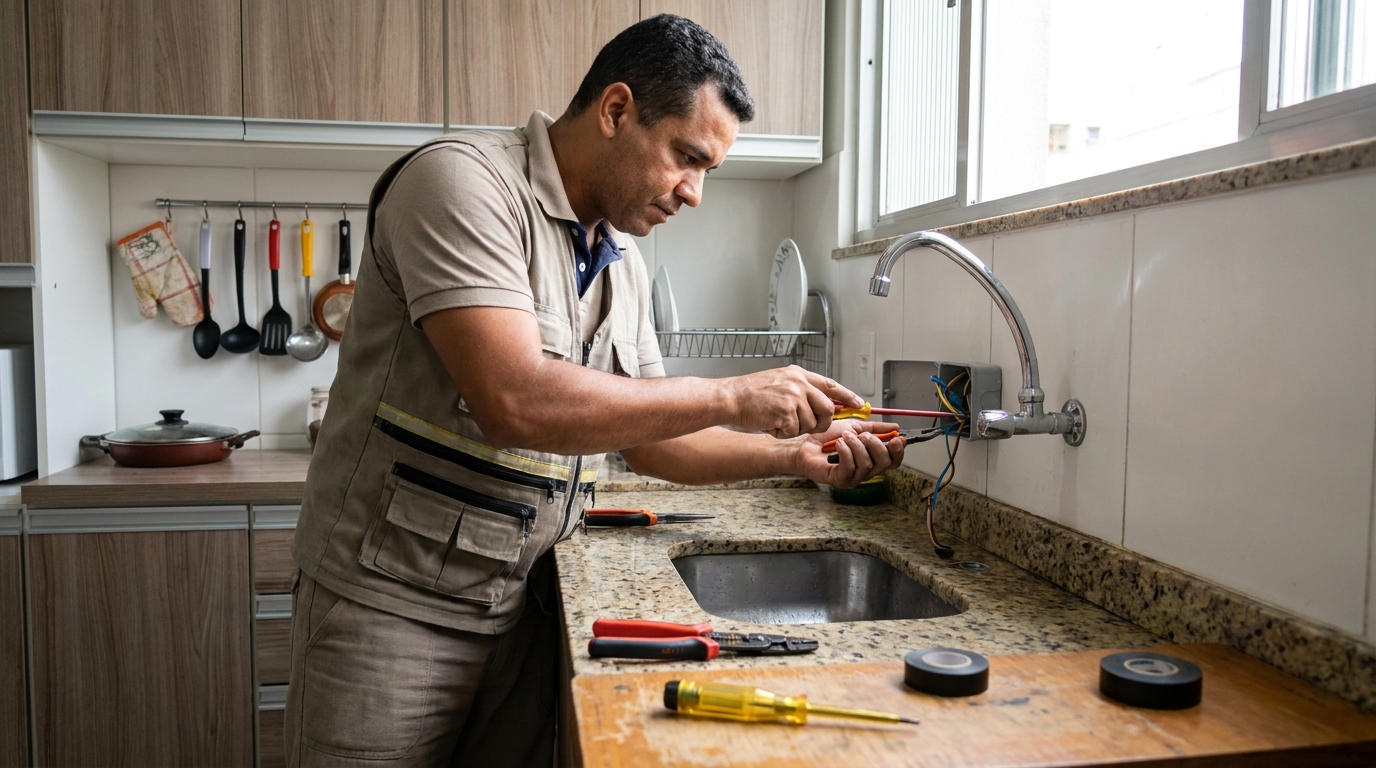Instalacao de torneira eletrica residencial em Limeira‑SP