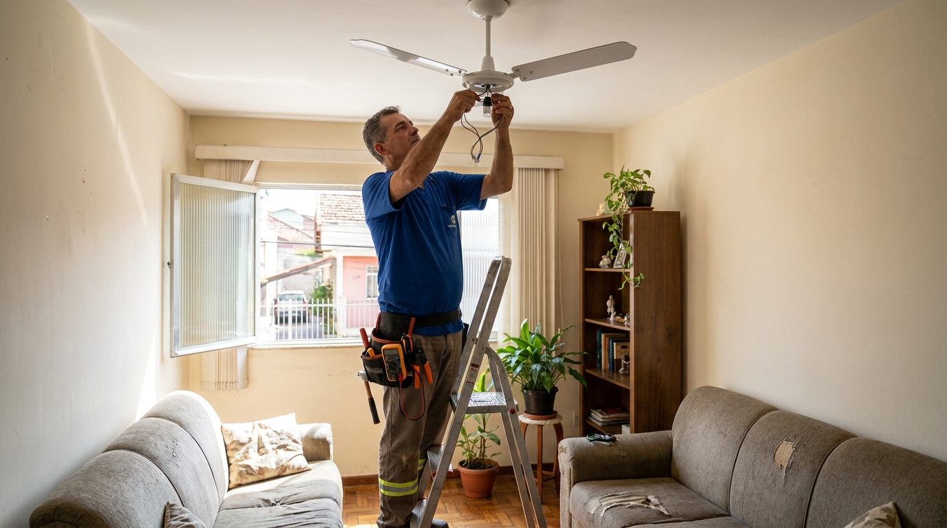 Instalação de Ventilador de Teto perto de mim em Limeira‑SP